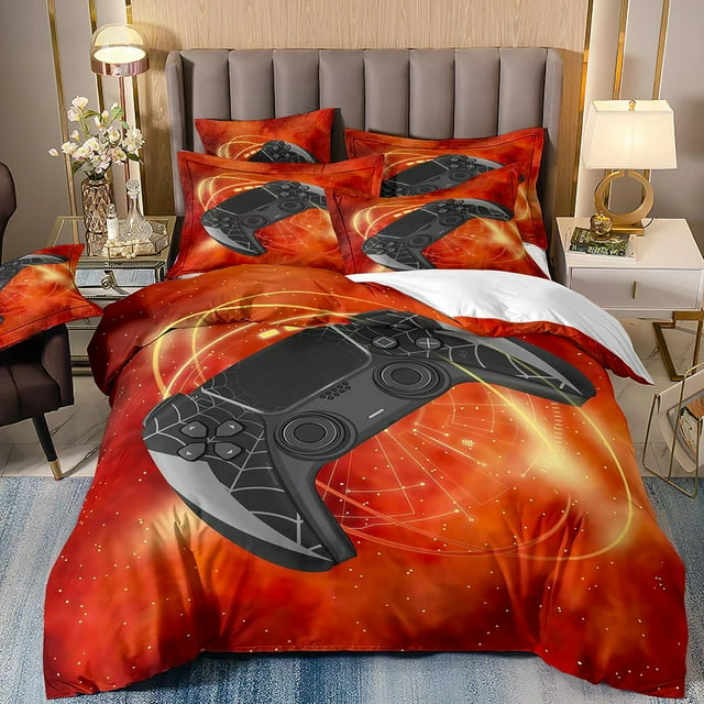 3 Piece Bed in A Bag 3D Video Game Bedding Full Gamer Comforter Set
