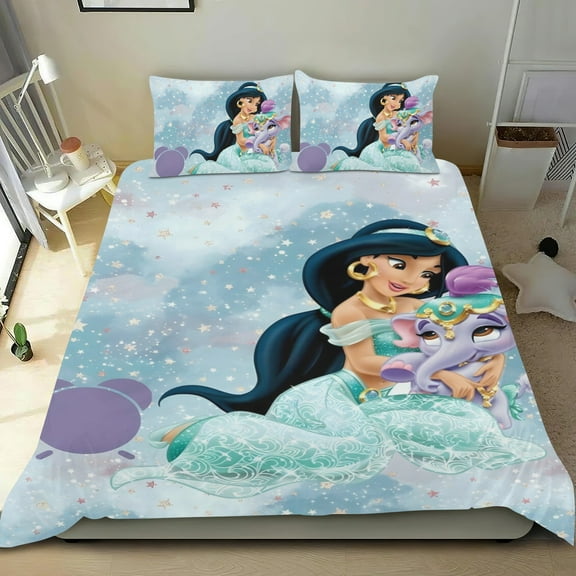 3 Piece Bedding Set For Jasmine Comforter Cover Set Cute Duvet Cover Sets Super Soft Kids Teens Bedroom Gifts Full