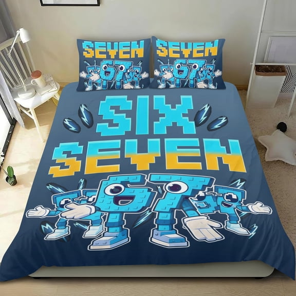 3 Piece Bedding Set For Six Seven 67 Comforter Cover Set Duvet Cover Sets Super Soft Teens Kids Bedroom Cute Gifts Twin
