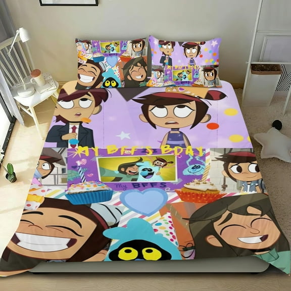 3 Piece Bedding Set For The Ghost and Molly McG Comforter Cover Set Cute Duvet Cover Sets Super Soft Kids Teens Bedroom Gifts Twin