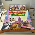 thumbnail image 1 of 3 Piece Bedding Set For Madagascar A Little Wild Duvet Cover Sets Comforter Set Cute Super Soft Teens Bedding Set Kids Bedroom Gifts,1 Duvet Cover with 2 Pillowcases Twin, 1 of 6