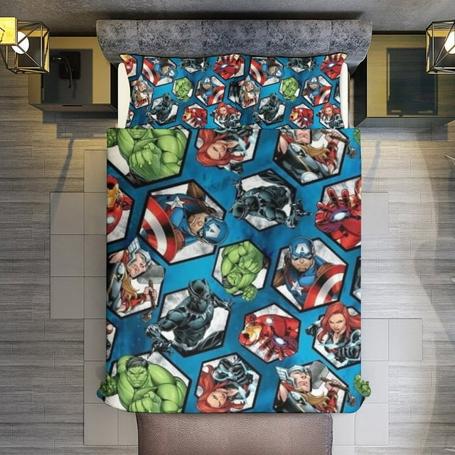 3 Piece Bedding Set,MarvelSpiderMan Comforter Set for Kids Boys Teen