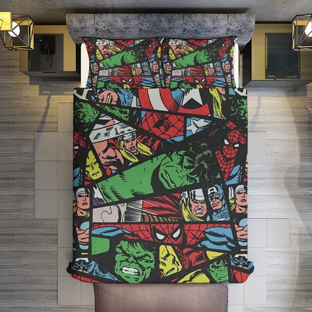 3 Piece Bedding Set,MarvelSpiderMan Comforter Set for Kids Boys Teen