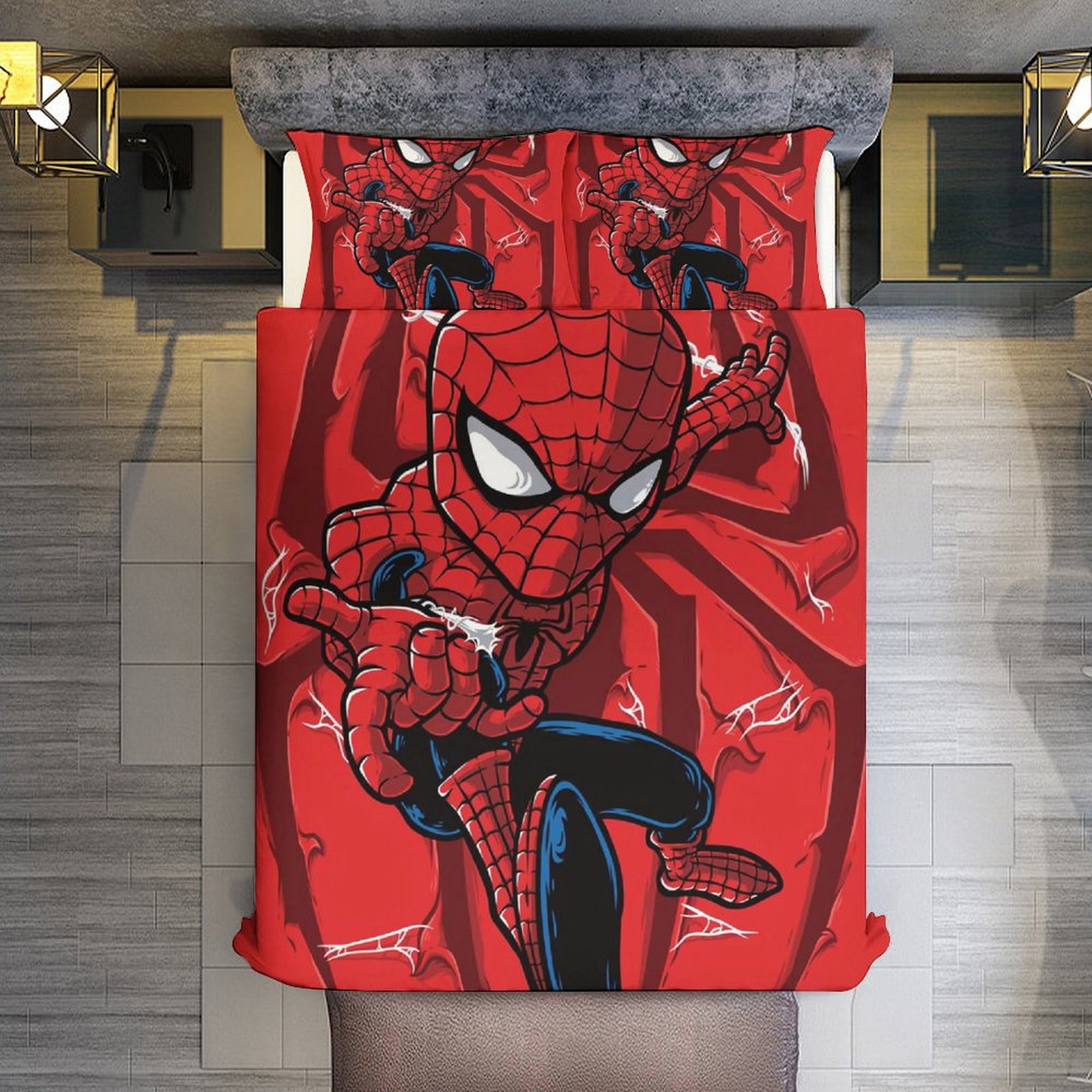 3 Piece Bedding Set,SpiderMan Comforter Set for Kids Boys Teen Men
