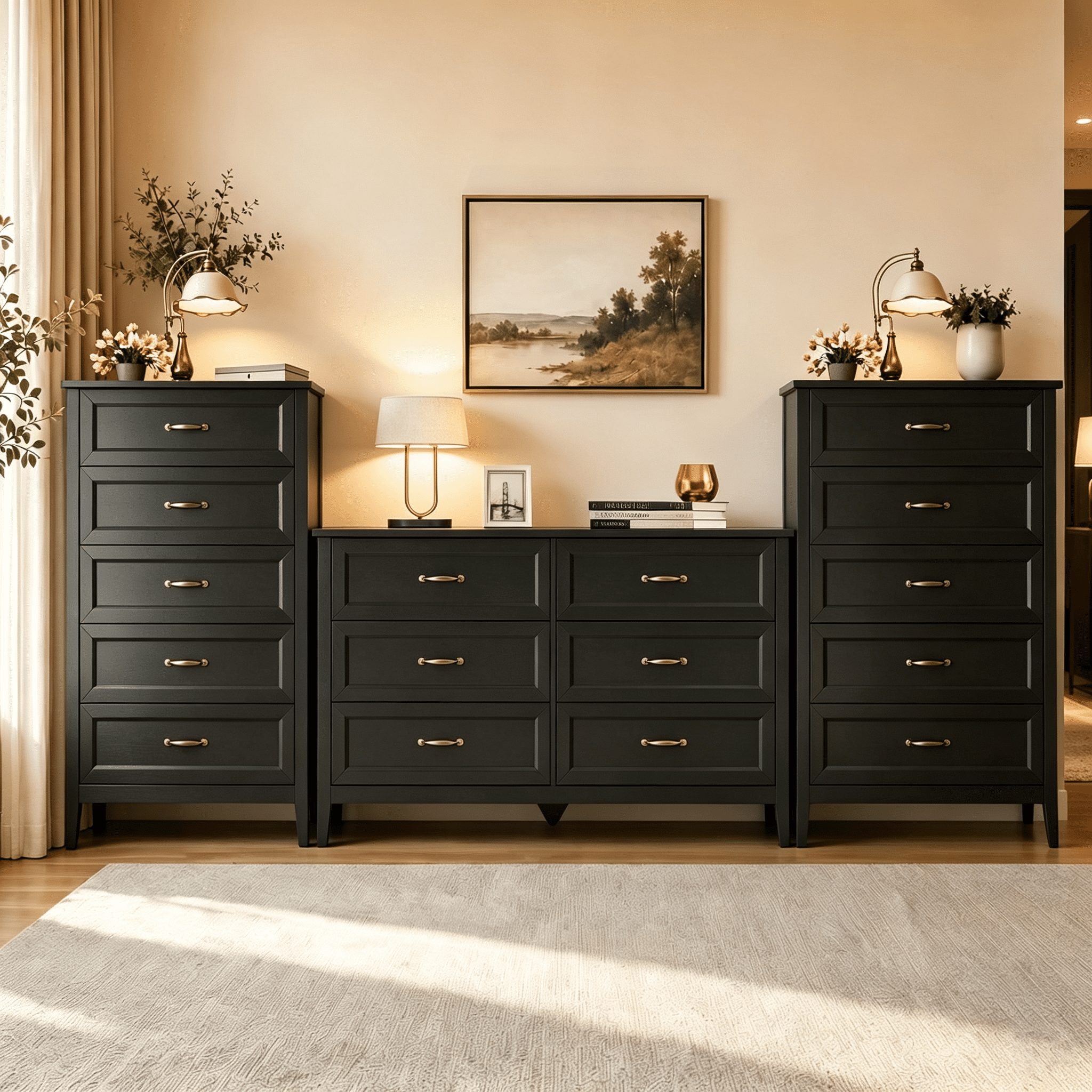 walmart black dresser Sets Happy birthday dress to Unique Dress Color:MATTE BLACK VEGAN LEATHER Make your home neater