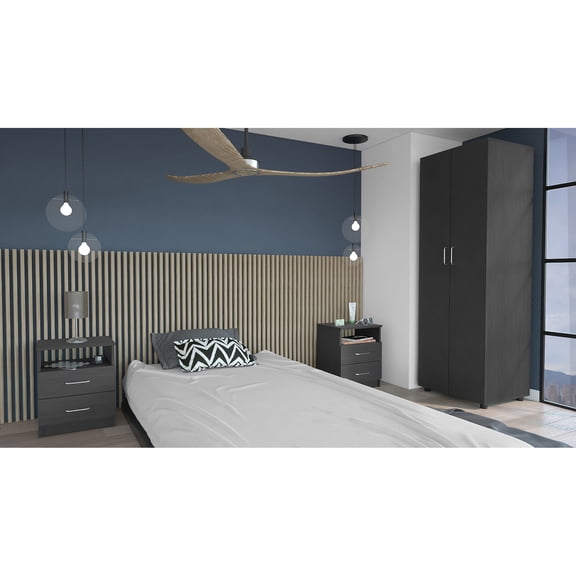 3 Piece Bedroom Furniture Set | Hassle - free Assembly in Full Bed Bedroom | High - Quality Particle Board | Simplifies Assembly Process