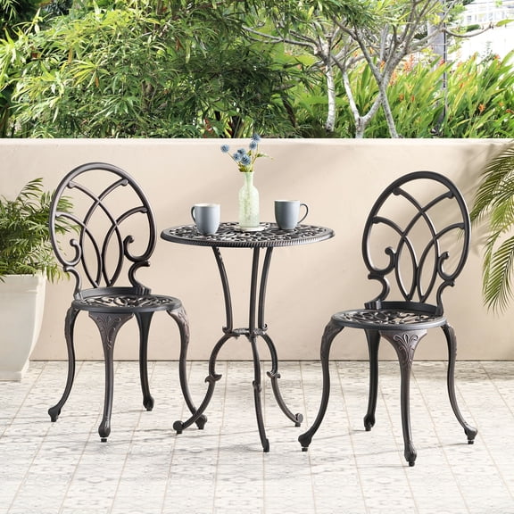 3-Piece Bistro Set with Copper Color | Intimate Chatting Space | Outdoor Lounge