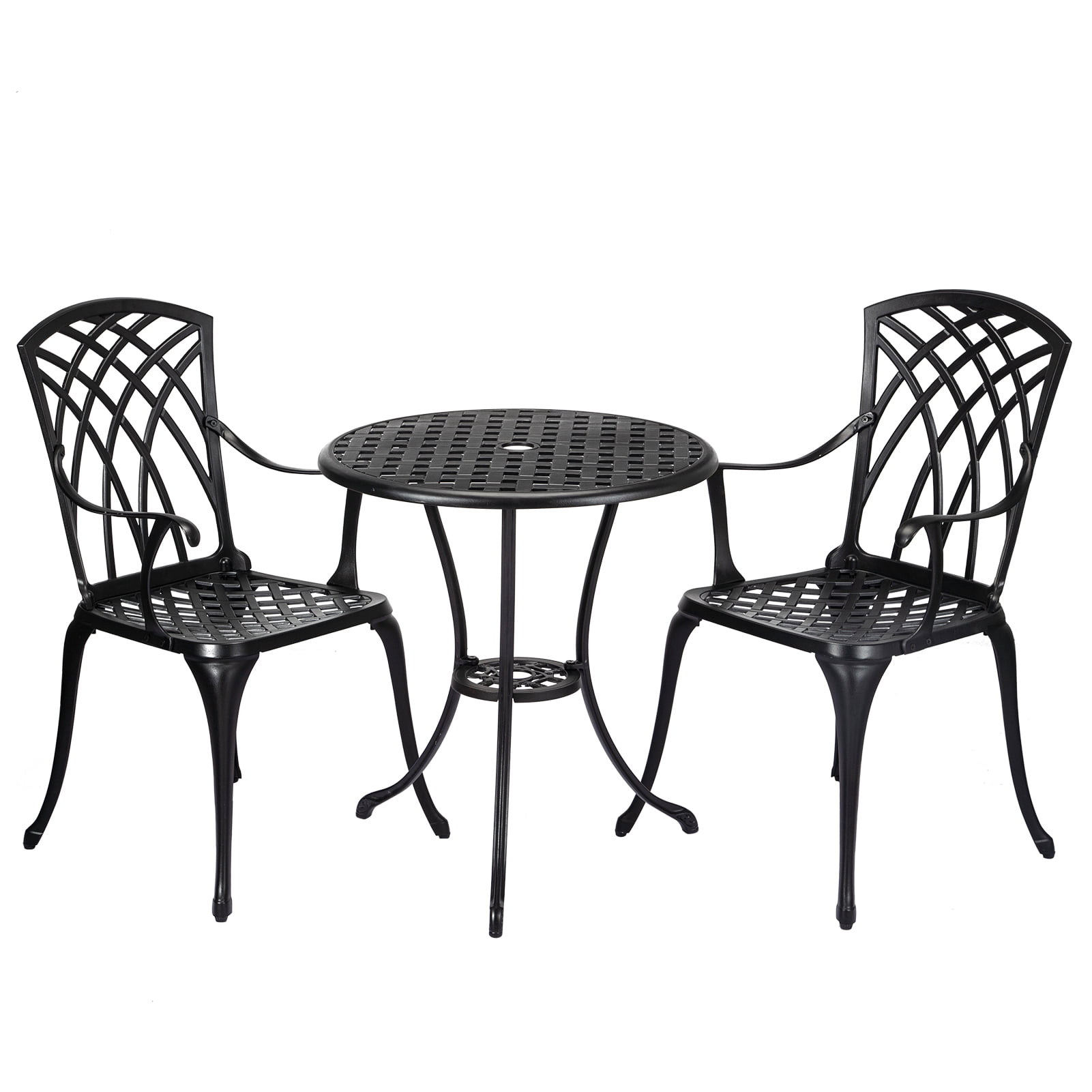 3 Piece Bistro Table Set Outdoor Patio Table and Chairs for Garden ...