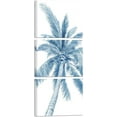 thumbnail image 1 of 3 Piece Blue Palm Tree Canvas Wall Art Decor Modern Abstract Tropical Botanical Leaves Painting Picture Print for Living Room Bedroom Bathroom Navy Blue Decorations, 1 of 6