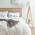 thumbnail image 1 of 3 Piece Boho Duvet Cover – White Bedding Duvet Cover Set, Tufted Duvet Cover with Zipper Closure, 1 King Size Duvet Cover 104 x 90 Inches and 2 Pillow Shams, 1 of 5