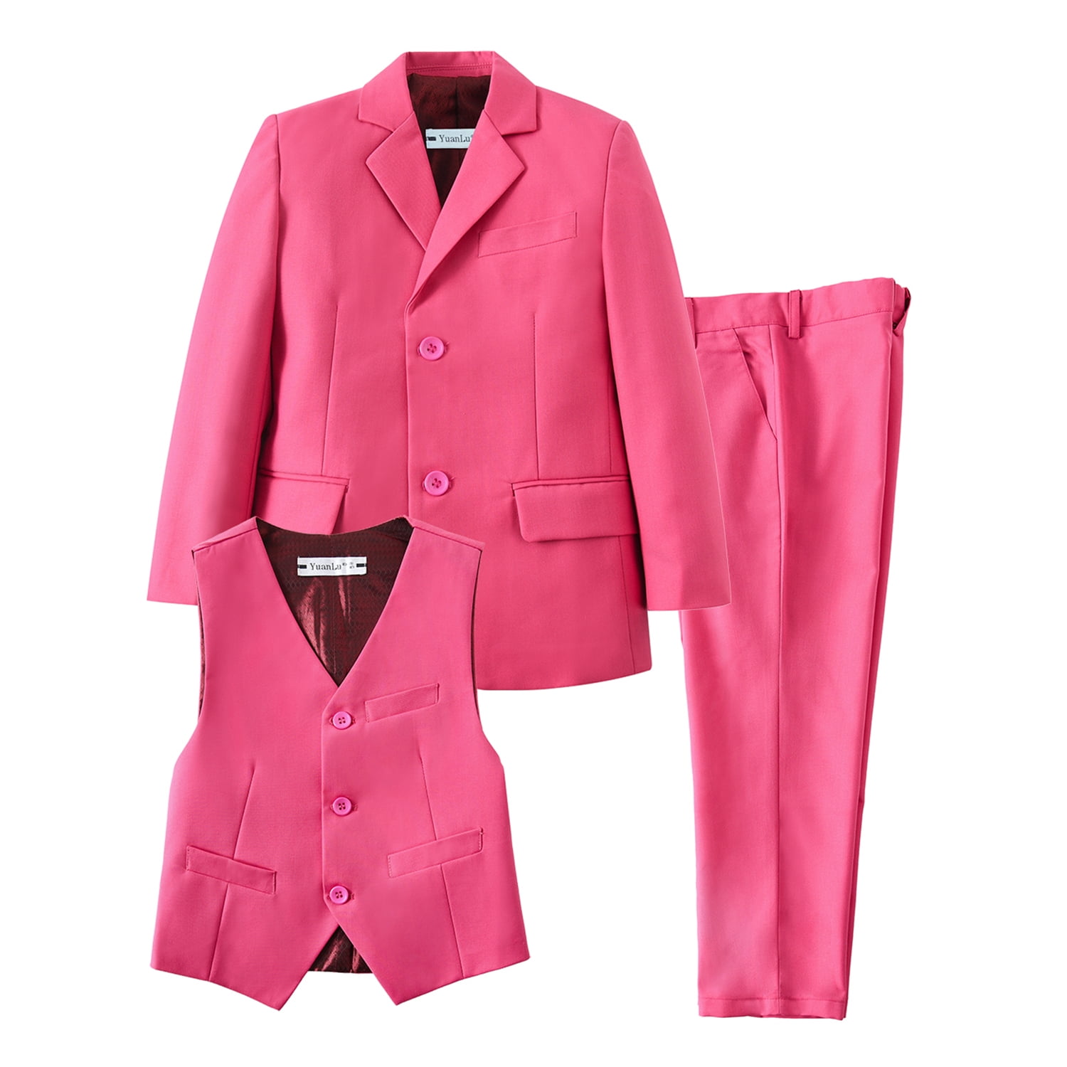 Sparkly Purple Sequins Boys' 3-Piece Formal Suit Set