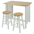 thumbnail image 1 of 3-Piece Breakfast Set made with Solid Wood - White, 1 of 14