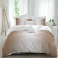 thumbnail image 1 of 3 Piece Brown Ombre Duvet Cover Set Queen Size, Microfiber Comforter/Quilt Cover with Corner Ties and 2 Pillowcases, Modern Gradient Art Abstract All Season Soft Bedding with Zipper Closure, 1 of 8