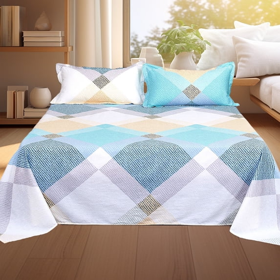 3 Piece Brushed Microfiber Sheet Set Twin Size, Wrinkle and Fade reinforced Bedding Set with 2 Pillowcases for All Season Use