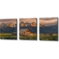 thumbnail image 1 of 3 Piece Canvas Wall Art Nature Glacier US Alaska Mountains Home Wall Art Colorful Flowers Forest Landscape Canvas Prints Scenery Artwork Contemporary Decor Ready to Hang, 48" Wx24" H, 1 of 5