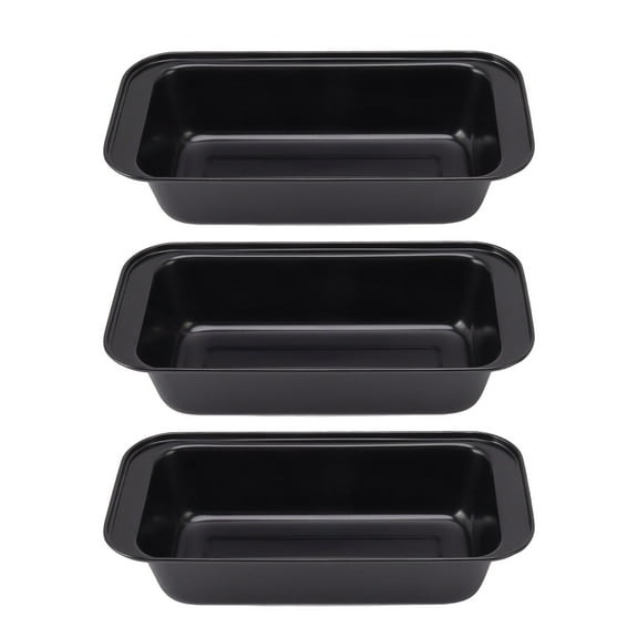 3-Piece Carbon Steel Loaf Pan Set - Nonstick Rectangular Bread Baking Pans