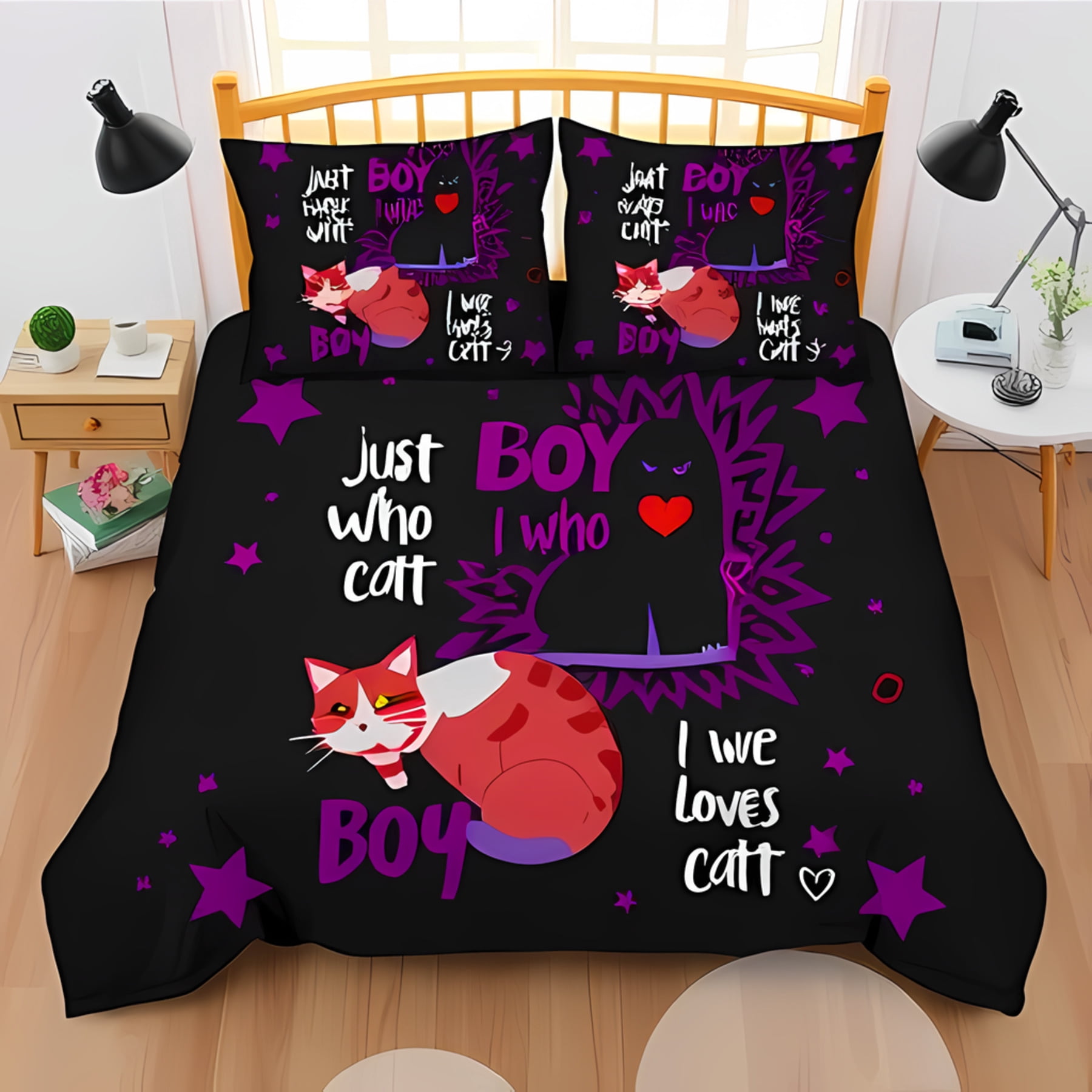 Starlit Cat Duvet Cover Set GFTOMA4846