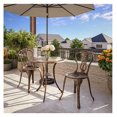 3 Piece Cast Aluminum Bistro Set, RustResistant Outdoor Patio Metal