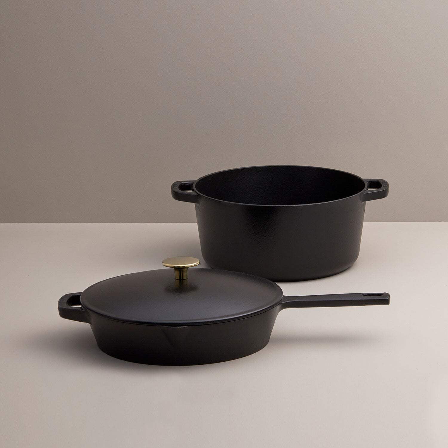Kana - 3-Piece Cast Iron Cookware Set - Premium Casserole Cooking Pot ...