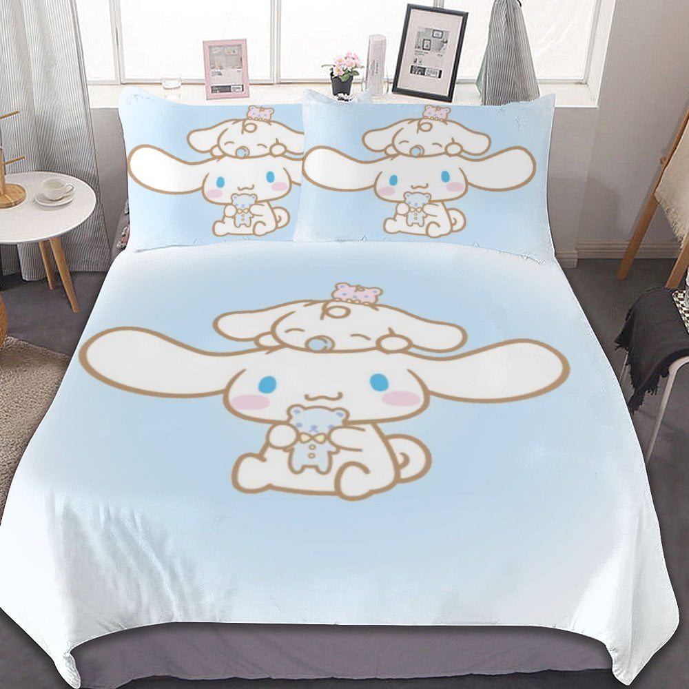 3 Piece Cat Cinnamoroll Bedding Duvet Cover Sets,Cartoon Kitty ...