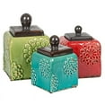 thumbnail image 1 of 3 Piece Ceramic Antique Square Canister Set, 1 of 2