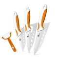 thumbnail image 1 of Ceramic Fruit Knife 3 Pack Paring Knife with Cover Rustproof Ceramic Blade Kitchen Knives Vegetables Cutting Knife for Meat, 1 of 7