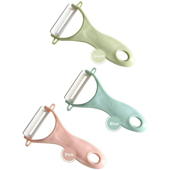 3-Piece Ceramic Potato Peeler Set, Effortless Kitchen Fruit & Veggie Peeler