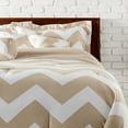 thumbnail image 1 of 3 Piece Chevron Duvet Cover & Sham Covers Set Taupe - Queen - 3 Piece, 1 of 5