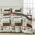 thumbnail image 1 of 3-Piece Christmas Down Alternative Comfort Set with Shams (Full/Queen, Holiday Patchwork), 1 of 6