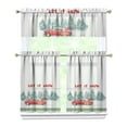 thumbnail image 1 of 3-Piece Christmas Kitchen Curtain Set - Ruffled Valance and Tier Curtains with Rod Pocket, Fresh Winter Pattern for Farmhouse Kitchen Windows Decor, 54"x14" + 27.5"x36"x5, 1 of 5