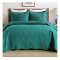 thumbnail image 1 of 3-Piece Christmas Quilt 100% Cotton Oversized Bedspread Lightweight Coverlet Embroidery Christmas Tree Pattern Bedding Set(TC Emerald, Oversized Queen (100"x106")), 1 of 9