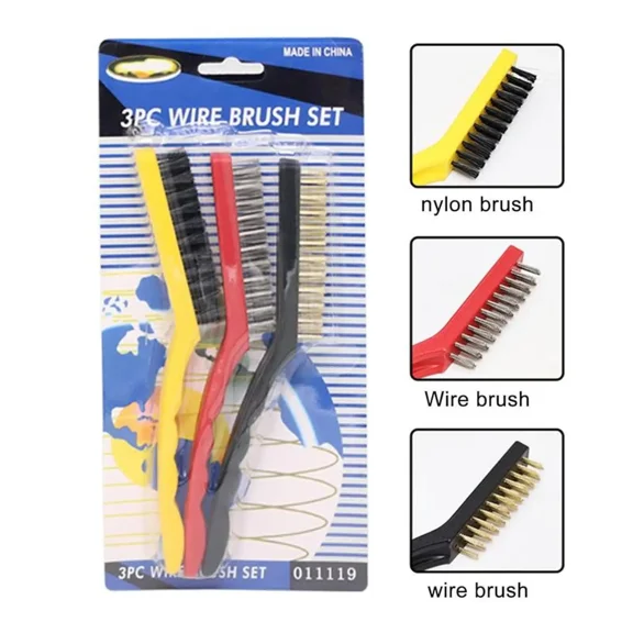 3-Piece Cleaning Brush Set for Kitchen and Household Scrubbing