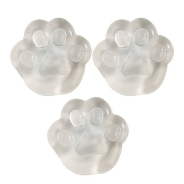 3-Piece Clear Cat Paw Squeeze Toy Stress Relief Transparent Kitten Paw Pinch Sensory Fidget Toy for Kids, Teens, and Adults Soft TPR Stress Ball