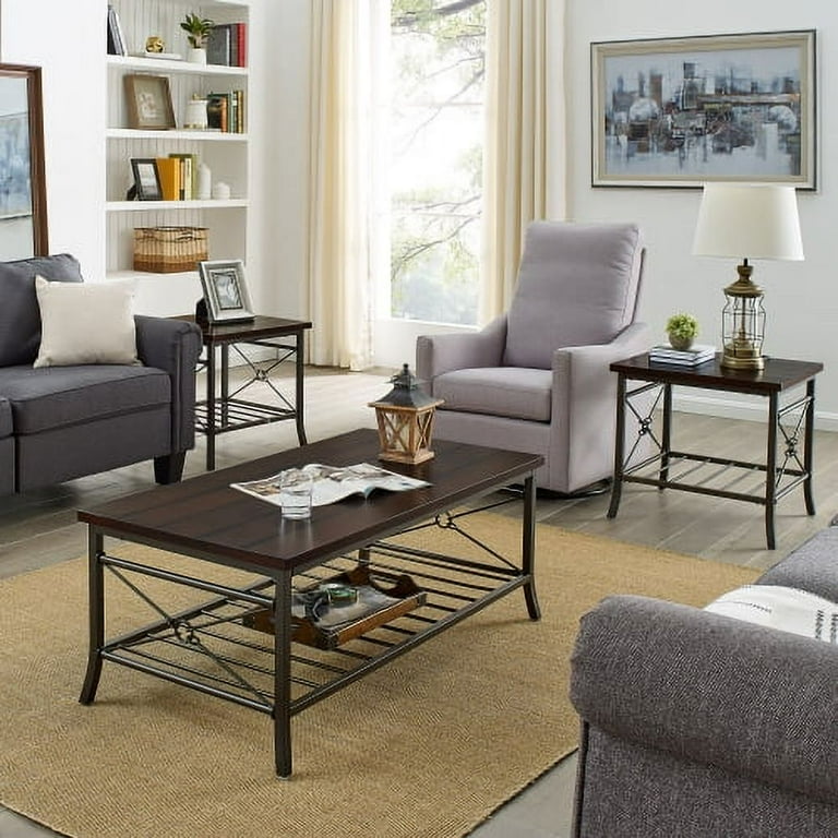 Piece Coffee Table Set for Living Room, Sofa Table Set Includes