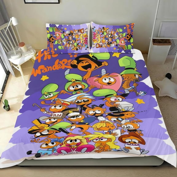 3 Piece Comforter Cover Set For Wander Over Yonder Bedding Set Cute Duvet Cover Sets Super Soft For Teens Kids Bedroom Gifts,1 Duvet Cover with 2 Pillowcases Twin