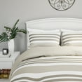 thumbnail image 1 of 3-Piece Comforter Set– Seaside Lavender Striped Down by Somerset Home (Full/Queen), 1 of 8