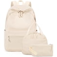 thumbnail image 1 of 3-Piece Corduroy Backpack for Kids Ctue Girl Boys Bookbag with Lunch Bag and Pencil Case Women Men Daily Use School Bag Back to School Gifts, 1 of 5