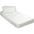 thumbnail image 1 of 3 Piece Cot Fitted Sheet for Camping Cot,Guest Bed,Rv Bunk,Cot Size - 28" x 75" Inch - Fited Cot Sheet, 4" Inch Deep Pocket With Pillowcases - White Solid, 1 of 4