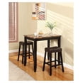 thumbnail image 1 of 3-Piece Counter Height Glossy Print Marble Breakfast Table with Stools, 1 of 3