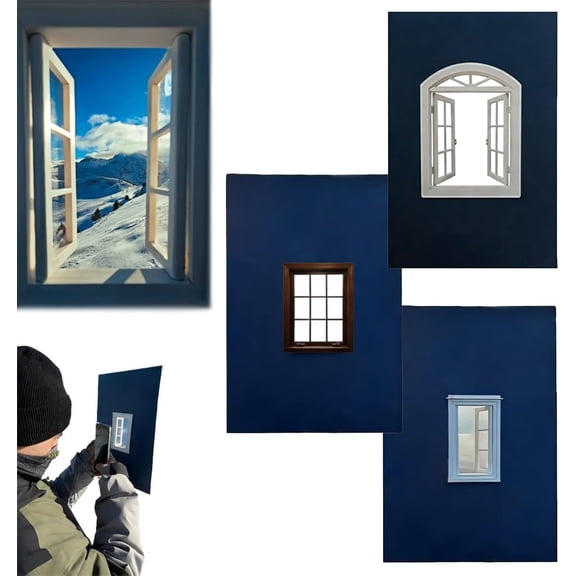 3-Piece Creative Window View Photography Props, Portable Travel Photo Frames, Funny Viewfinder for Outdoor Parties