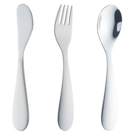 3-Piece Cutlery Set - Stainless Steel Knife, Fork, And Spoon | Dishwasher-Safe Tableware