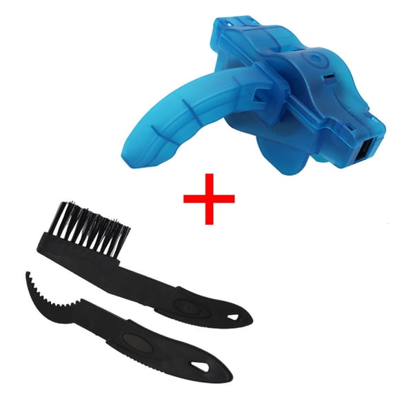 3 Piece Cycling Bicycle Chain Cleaner Easy Clean Bike Parts Cleaning Brush WasherTool Waterless Set Kit