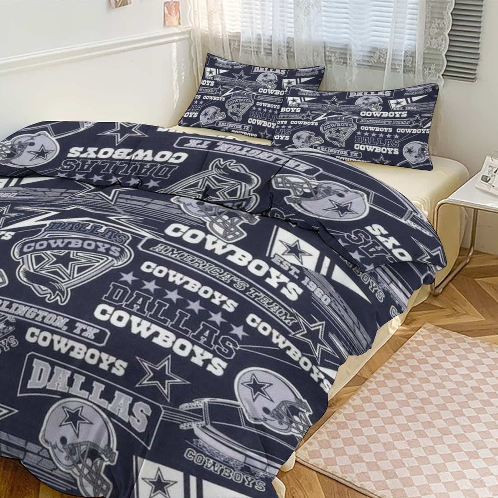 Piece Dallas Football Bedding Set, Soft Cozy Duvet Cover Set