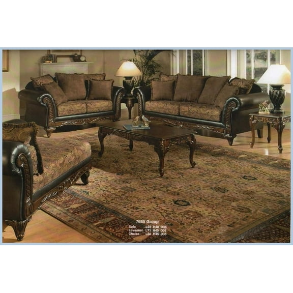 3-Piece Dark Cherry Coffee & End Table Set - Traditional Living Room Style with Ornate Claw Feet