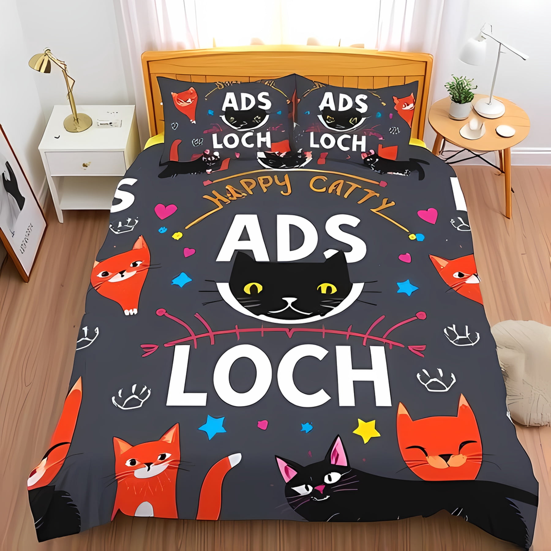 Silly Cat Lantern Glow WN1103154CL Duvet Cover Set
