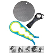 3 Piece Deluxe Grip or Flip Lid Opening Set - Lift, Pull, Grab or Loosen Lids