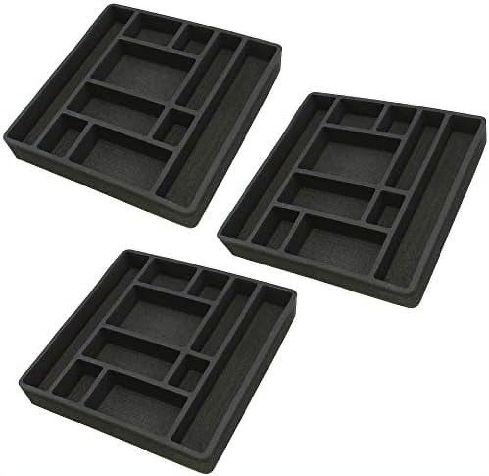 3 Piece Desk Drawer Organizers Tray NonSlip Waterproof Insert for