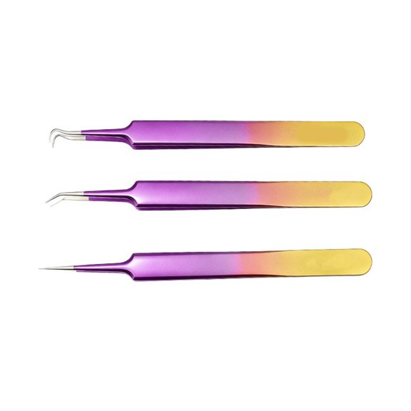 3 Piece Detail Pickup Set with Metal Body, Straight Head and Angled Head Styles for Repair Tasks, Small-Part Handling an