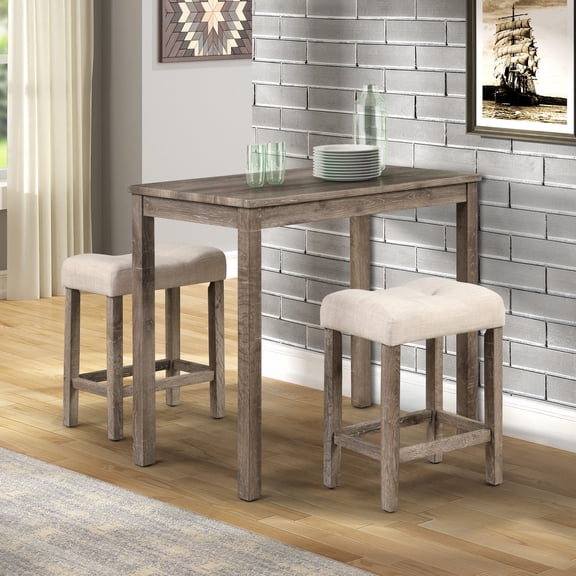 3 - Piece Dining Set with High - Quality MDF Construction / Reliable Dining Choice
