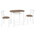thumbnail image 1 of 3 Piece Dining Table and Chairs Set,Small Kitchen Table Set for 2,White&Warm Oak, 1 of 8